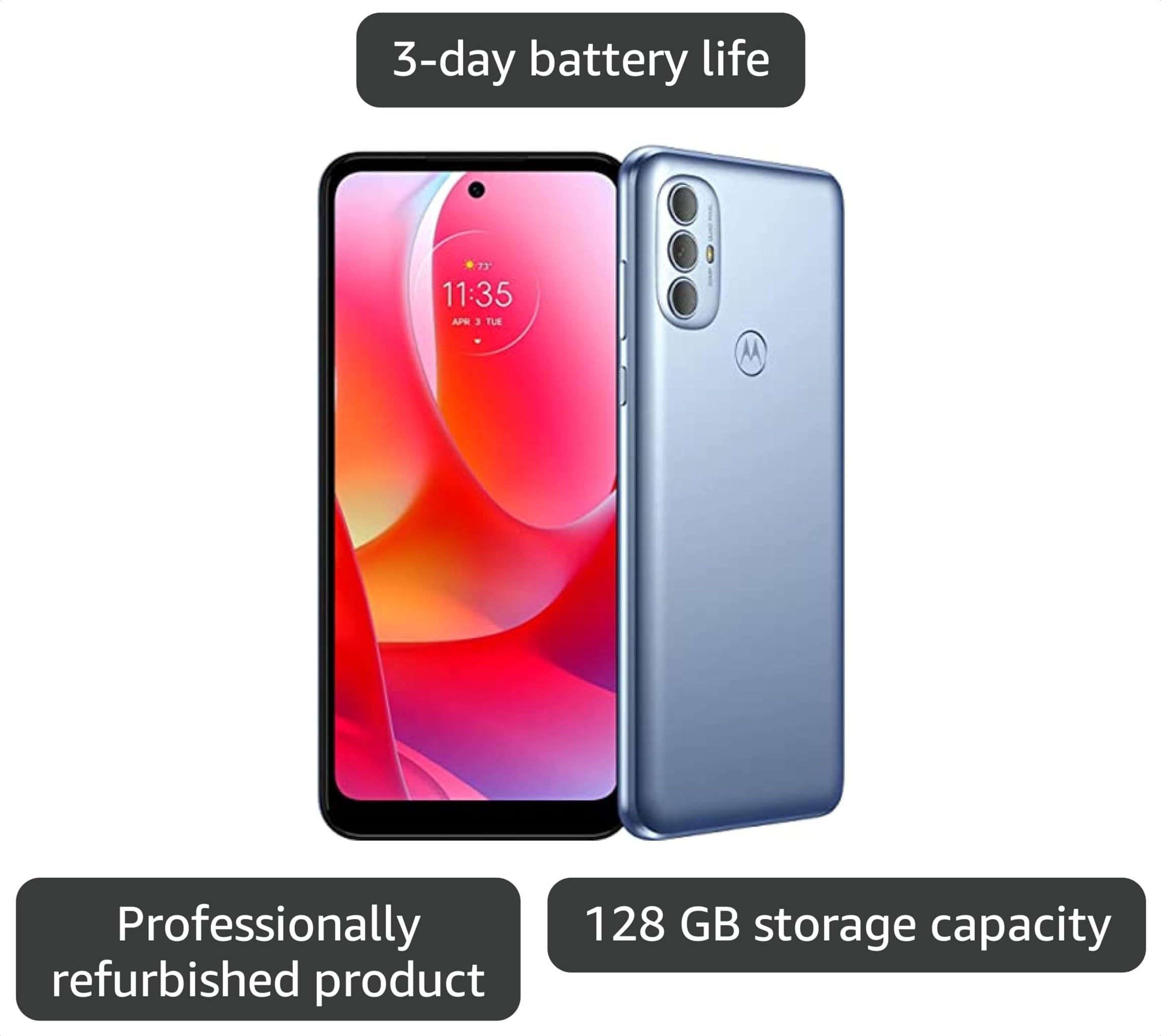 Amazon.com: Motorola Moto G Power 2022, 128GB + 4GB RAM, Ice Blue